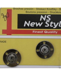 Кнопки для одягу "New  Style" 21 mm (темний метал), 1 кнопка - 30 грн. Арт 285