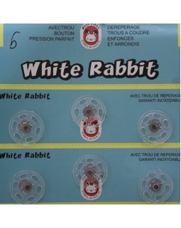 Кнопки "White Rabbit" 20 mm (чорні та прозорі), 1 кнопка - 5 грн. Арт 287